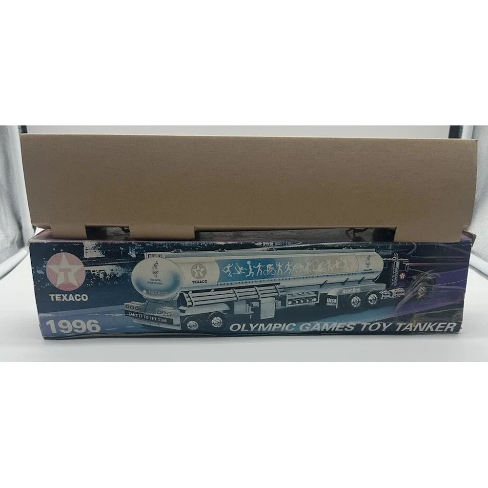 1996 TEXACO ATLANTA OLYMPIC GAMES TOY TANKER TRUCK LIGHTS & SOUND COLLECTOR